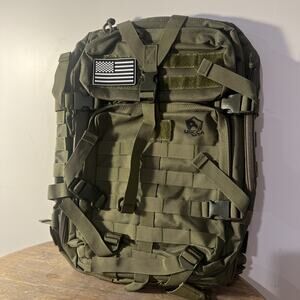 USCCA Military Green Tactical Backpack Adjustable Straps Multi Pocket